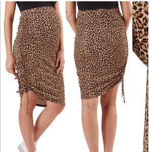 Over Under Cinch Hem Maternity Skirt